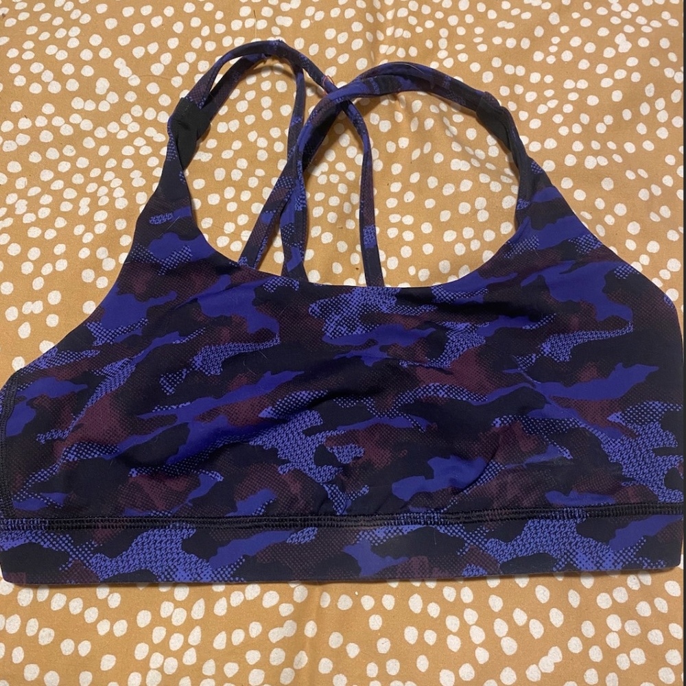 Purple Camo Lululemon Energy Bra - GUC, size 10